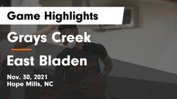 Grays Creek  vs East Bladen  Game Highlights - Nov. 30, 2021