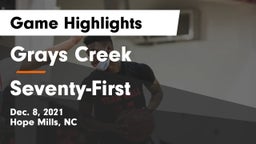 Grays Creek  vs Seventy-First  Game Highlights - Dec. 8, 2021