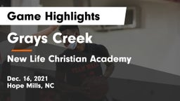 Grays Creek  vs New Life Christian Academy Game Highlights - Dec. 16, 2021