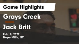 Grays Creek  vs Jack Britt  Game Highlights - Feb. 8, 2022