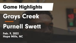 Grays Creek  vs Purnell Swett  Game Highlights - Feb. 9, 2022