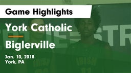 York Catholic  vs Biglerville  Game Highlights - Jan. 10, 2018