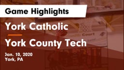 York Catholic  vs York County Tech  Game Highlights - Jan. 10, 2020