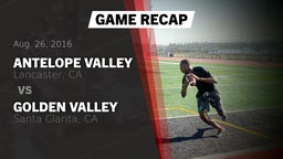 Recap: Antelope Valley  vs. Golden Valley  2016