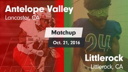 Matchup: Antelope Valley vs. Littlerock  2016
