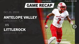 Recap: Antelope Valley  vs. Littlerock  2016