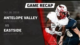 Recap: Antelope Valley  vs. Eastside  2016
