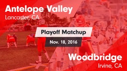 Matchup: Antelope Valley vs. Woodbridge  2016