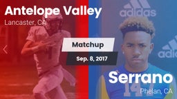 Matchup: Antelope Valley vs. Serrano  2017