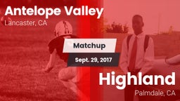 Matchup: Antelope Valley vs. Highland  2017