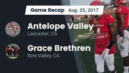 Recap: Antelope Valley  vs. Grace Brethren  2017