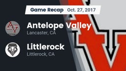 Recap: Antelope Valley  vs. Littlerock  2017
