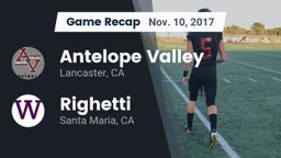 Recap: Antelope Valley  vs. Righetti  2017