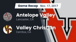 Recap: Antelope Valley  vs. Valley Christian  2017