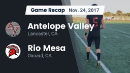 Recap: Antelope Valley  vs. Rio Mesa  2017
