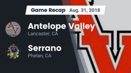 Recap: Antelope Valley  vs. Serrano  2018