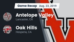 Recap: Antelope Valley  vs. Oak Hills  2019