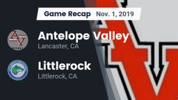 Recap: Antelope Valley  vs. Littlerock  2019