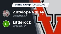 Recap: Antelope Valley  vs. Littlerock  2021