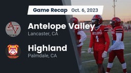 Recap: Antelope Valley  vs. Highland  2023