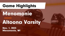 Menomonie  vs Altoona Varsity Game Highlights - Nov. 1, 2023