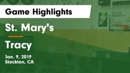 St. Mary's  vs Tracy Game Highlights - Jan. 9, 2019