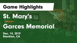 St. Mary's  vs Garces Memorial  Game Highlights - Dec. 14, 2019