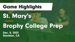 St. Mary's  vs Brophy College Prep  Game Highlights - Dec. 8, 2023
