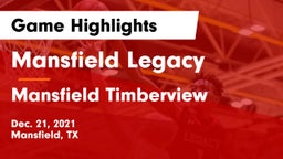 Mansfield Legacy  vs Mansfield Timberview  Game Highlights - Dec. 21, 2021