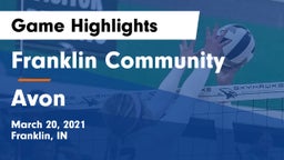 Franklin Community  vs Avon Game Highlights - March 20, 2021