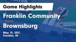 Franklin Community  vs Brownsburg  Game Highlights - May 15, 2021