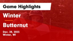 Winter  vs Butternut  Game Highlights - Dec. 28, 2023