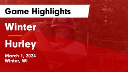 Winter  vs Hurley  Game Highlights - March 1, 2024