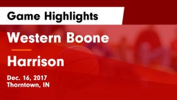 Western Boone  vs Harrison  Game Highlights - Dec. 16, 2017