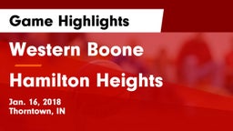 Western Boone  vs Hamilton Heights  Game Highlights - Jan. 16, 2018