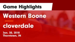 Western Boone  vs cloverdale Game Highlights - Jan. 30, 2018