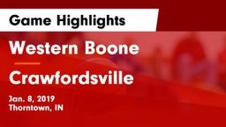 Western Boone  vs Crawfordsville  Game Highlights - Jan. 8, 2019