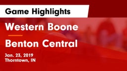 Western Boone  vs Benton Central  Game Highlights - Jan. 23, 2019