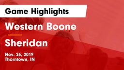 Western Boone  vs Sheridan  Game Highlights - Nov. 26, 2019