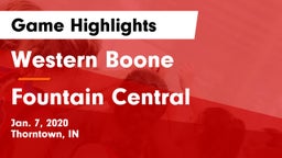 Western Boone  vs Fountain Central  Game Highlights - Jan. 7, 2020