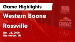 Western Boone  vs Rossville  Game Highlights - Jan. 28, 2020