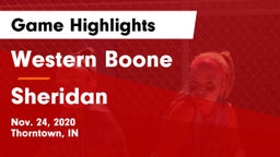 Western Boone  vs Sheridan  Game Highlights - Nov. 24, 2020