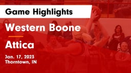 Western Boone  vs Attica  Game Highlights - Jan. 17, 2023