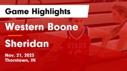 Western Boone  vs Sheridan  Game Highlights - Nov. 21, 2023