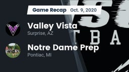 Recap: Valley Vista  vs. Notre Dame Prep  2020