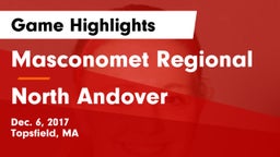 Masconomet Regional  vs North Andover Game Highlights - Dec. 6, 2017