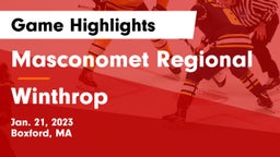 Masconomet Regional  vs Winthrop  Game Highlights - Jan. 21, 2023