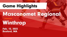 Masconomet Regional  vs Winthrop  Game Highlights - Feb. 15, 2023