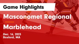 Masconomet Regional  vs Marblehead  Game Highlights - Dec. 16, 2023