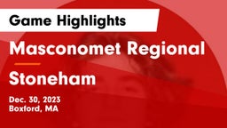 Masconomet Regional  vs Stoneham  Game Highlights - Dec. 30, 2023